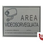 segnaletiche CONFEZIONE 2 TARGHE ADESIVE AREA VIDEOSORVEGLIATA CM 15X12 EUROTARGHE SNC DI POZZAGLIO ANTONIO E C.
