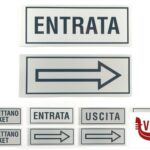 segnaletiche CONFEZIONE 2 TARGHE ADESIVE STAMPATE CM 15X6 DICITURE VARIE EUROTARGHE SNC DI POZZAGLIO ANTONIO E C.