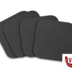 tovagliette/tovaglioli CONFEZIONE 4 SOTTOBICCHIERI IN ECOCUOIO RIGENERATO QUADRATI CM.11X11 NERO IMPORT PROFESSIONAL