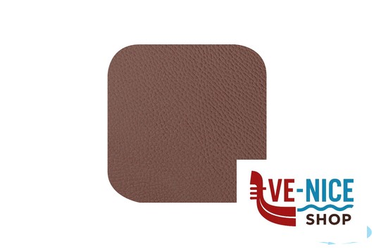 tovagliette/tovaglioli CONFEZIONE 4 SOTTOBICCHIERI IN ECOCUOIO RIGENERATO QUADRATI CM.11X11 TABACCO IMPORT PROFESSIONAL - immagine 2