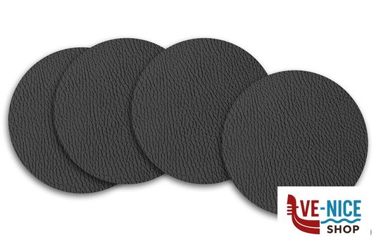 tovagliette/tovaglioli CONFEZIONE 4 SOTTOBICCHIERI IN ECOCUOIO RIGENERATO TONDO CM.11 NERO IMPORT PROFESSIONAL