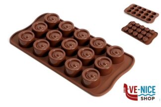 preparazione cibi CHOCO-STAMPO CIOCCOLATINI N.15 VERTIGO TONDI SCG04 SILIKOMART