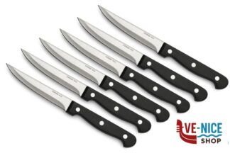 posate CHULETEROS - CONFEZIONE 6 COLTELLI BISTECCA LAMA LISCIA COMAS