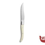 acciaio CHULETEROS HQ COLTELLO STEAK MICROSEGHETTATO ACR MANICO WHITE 7442 COMAS