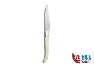 acciaio CHULETEROS HQ COLTELLO STEAK MICROSEGHETTATO ACR MANICO WHITE 7442 COMAS