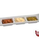 0 CASUAL-VASSOIO IN MELAMINA BIANCO 3 SCOMPARTI CM.29X9 H.3  84220 APS  ASSHEUER POTT GMBH E CO KG