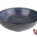 0 LOOPS-PIATTO FONDO MELAMINA BLU DECORATA CM.20,5XH.6,5  85029 APS  ASSHEUER POTT GMBH E CO KG