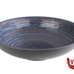 0 LOOPS-INSALATIERA MELAMINA BLU DECORATA CM.31XH.8  85030 APS  ASSHEUER POTT GMBH E CO KG