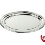 sottopiatti/vassoi CLASSIC-VASSOIO OVALE CM 46X34  METALLO CROMATO CON DECORAZIONE LINEA, BORDO ARROTONDATO  00398 APS  ASSHEUER POTT GMBH E CO KG