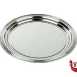 sottopiatti/vassoi CLASSIC-VASSOIO TONDO CM 35 METALLO CROMATO CON DECORAZIONE LINEA, BORDO ARROTONDATO  00396 APS  ASSHEUER POTT GMBH E CO KG