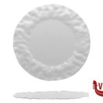 ceramica CLOUD - PIATTO  VETRO BIANCO  PIANO CM 30 BIANCO LUCIDO IMPORT TAVOLA PROFESSIONAL