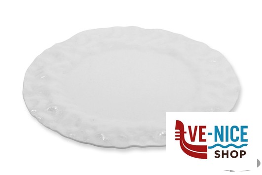 ceramica CLOUD - PIATTO VETRO BIANCO PIANO CM 30 BIANCO LUCIDO IMPORT TAVOLA PROFESSIONAL - immagine 2