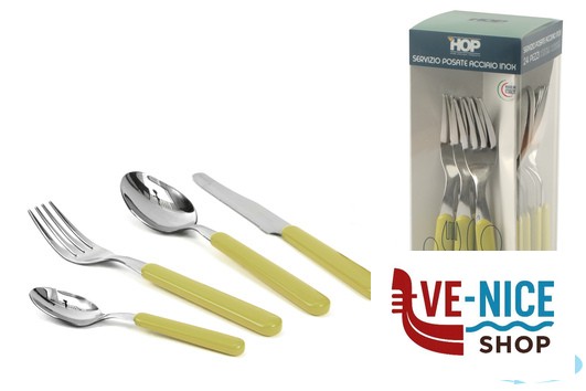 servizi COLORANDO-SET 24 POSATE VERDE PISTACCHIO COL5150PG LINEE DESIGN E PRODUCTION SRL - immagine 2