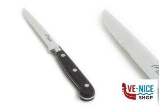 altri materiali COLTELLO BISTECCA SEMI-SEGHETTATO E RIVETTATO IN ACCIAIO INOX RIVETTATO ULISSE
