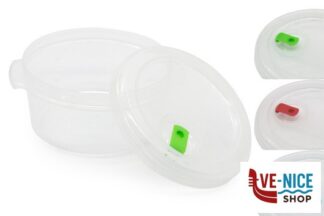 0 CONTENITORE TONDO CON VALVOLA MICROONDE 1 LT. 1267 GREAT PLASTIC S.L.
