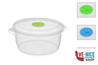 0 CONTENITORE TONDO CON VALVOLA MICROONDE 3 LT. 1076 GREAT PLASTIC S.L.