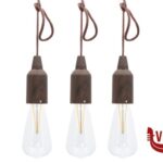 lampade COPENHAGEN-SET 3 LAMPADE IN PLASTICA PER OMBRELLONE RICARICABILE CM7X7H.22 LUCE BIANCA CALDA SECURIT