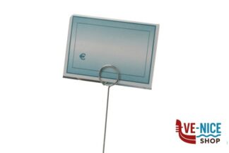 segnaletiche SET 15 COPRICARTELLINI TRASPARENTI IN PLASTICA CM. 7X5 CON 15 PUNTE INOX CM.7,5 E 100 CARTONCINI EUROTARGHE SNC DI POZZAGLIO ANTONIO E C.