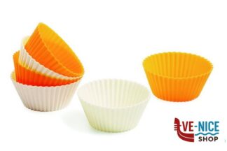 utensili vari per dolci DAILY 6 PIROTTINI TONDI IN SILICONE CM 7 H.3. RESISTENTI DA -40ﾰC A  250ﾰC GHIDINI CIPRIANO