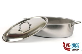 inox DAISY-CASSERUOLA OVALE CM.38 CON COPERCHIO 188 PER INDUZIONE MONTINI GUERINO SNC