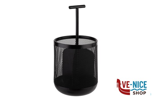 inox DART- CESTINO IN METALLO A 3 COMPARTIMENTI DIAMETRO CM 12 H 25 NERO, INSERTI IN SILICONE APS ASSHEUER POTT GMBH E CO KG