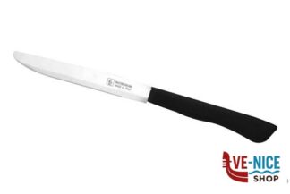 acciaio DE LUXE-CONFEZIONE 6 COLTELLI BISTECCA-PIZZA LAMA CM 12 NERO COLTELLERIE INOX BONOMI