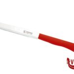 acciaio DE LUXE-CONFEZIONE 6 COLTELLI BISTECCA-PIZZA LAMA CM 12 ROSSO COLTELLERIE INOX BONOMI