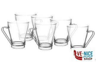 tazze da te' DEBORA - CONFEZIONE 6 TAZZE THE CL 24 MANICO INOX BORGONOVO