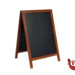 arredamento DELUXE - LAVAGNA DA TERRA DOPPIA CORNICE COLOR MOGANO, AREA LAVAGNA CM 47X67 MISURE COMPLESSIVE CM 85X55X54,5   SBD-M-85 SECURIT