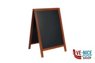 arredamento DELUXE - LAVAGNA DA TERRA DOPPIA CORNICE COLOR MOGANO, AREA LAVAGNA CM 47X67 MISURE COMPLESSIVE CM 85X55X54,5 SBD-M-85 SECURIT