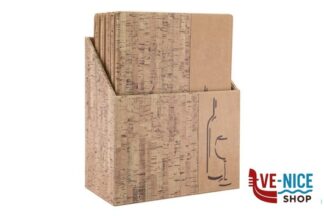 porta menu DESIGN SUGHERO - SCATOLA CON 10 PORTAMENU CARTA DEI VINI FORMATO A4 DESIGN-STILE SUGHERO CON 1 INSERTO DOPPIO MC-BOX-DRWC-CORK SECURIT