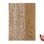 porta menu DESIGN EFFETTO SUGHERO-PORTAMENU CARTA DEI VINI CON ELESTICO PER CONTENERE GLI INSERTI CONTIENE MAX 10 PAGINE 1 INSERTO INCLUSO SECURIT