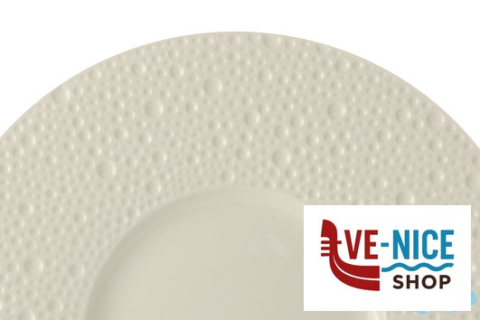 ceramica DEVA BIANCO-PIATTO PIANO GOURMET CM 28 IMPORT TAVOLA PROFESSIONAL - immagine 2