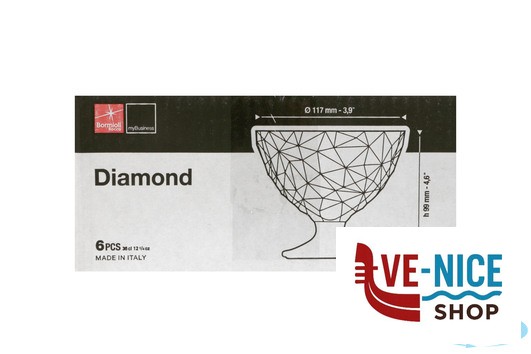 altri calici DIAMOND TRASPARENTE-COPPE DESSERT CL 36 BORMIOLI ROCCO - immagine 4