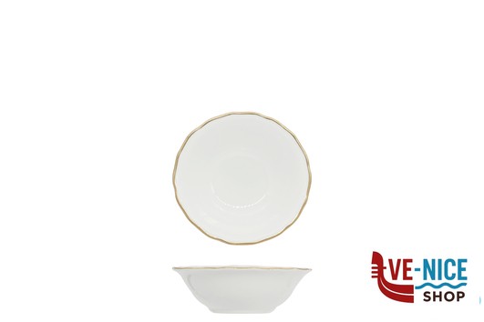 ciotolina DIANA GOLD - COPPETTA CM 13 CON DOPPIO FILO ORO AL BORDO 3MM E AL MARLY 1MM IMPORT TAVOLA PROFESSIONAL