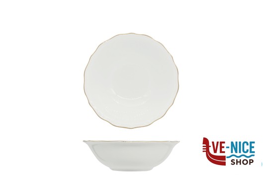 insalat zuppiere sals antipast DIANA GOLD - INSALATIERA CM 19 CON DOPPIO FILO ORO AL BORDO 3MM E AL MARLY 1MM IMPORT TAVOLA PROFESSIONAL