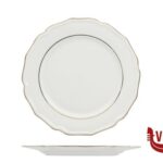 frutta DIANA GOLD - PIATTO FRUTTA CM 22 CON DOPPIO FILO ORO AL BORDO 3MM E AL MARLY 1MM IMPORT TAVOLA PROFESSIONAL