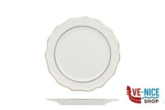 piano DIANA GOLD - PIATTO PANE CM 17 CON DOPPIO FILO ORO AL BORDO 3MM E AL MARLY 1MM IMPORT TAVOLA PROFESSIONAL
