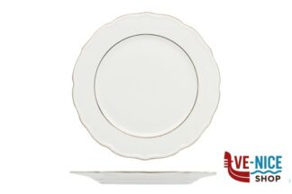 piano DIANA GOLD - PIATTO PIANO CM 27,5 CON DOPPIO FILO ORO AL BORDO 3MM E AL MARLY 1MM IMPORT TAVOLA PROFESSIONAL