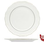 piano DIANA GOLD - PIATTO PIANO CM 32,5 CON DOPPIO FILO ORO AL BORDO 3MM E AL MARLY 1MM IMPORT TAVOLA PROFESSIONAL