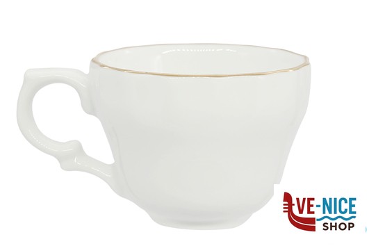 tazze da caffe' DIANA GOLD - TAZZA CAFFE CL 9 CON DOPPIO FILO ORO AL BORDO 3MM E AL MARLY 1MM IMPORT TAVOLA PROFESSIONAL