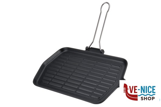 piastre per cottura DIETELLA - BISTECCHIERA GHISA RETTANGOLARE CM 36X23 ANCHE PER INDUZIONE ILSA