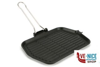 piastre per cottura DIETELLA - BISTECCHIERA GHISA RETTANGOLARE CM.21X30 ANCHE PER INDUZIONE ILSA