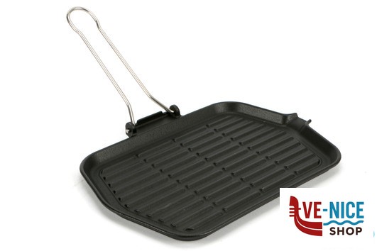 piastre per cottura DIETELLA - BISTECCHIERA GHISA RETTANGOLARE CM.21X30 ANCHE PER INDUZIONE ILSA