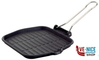piastre per cottura DIETELLA - BISTECCHIERA GHISA QUADRATA CM 20 ANCHE PER INDUZIONE ILSA