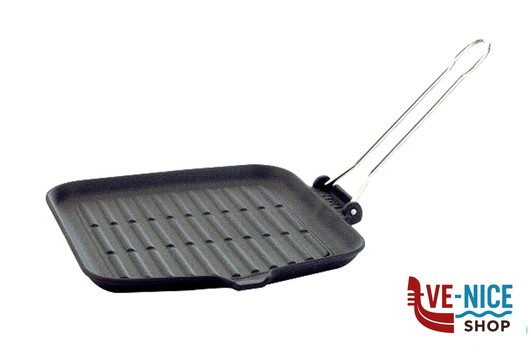 piastre per cottura DIETELLA - BISTECCHIERA GHISA QUADRATA CM.24 ANCHE PER INDUZIONE 200-24 ILSA