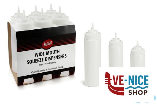 preparazione cibi DISPENSER 6 PEZZI BASE LARGA TRASPARENTE 709ML C12463C TABLECRAFT - immagine 3