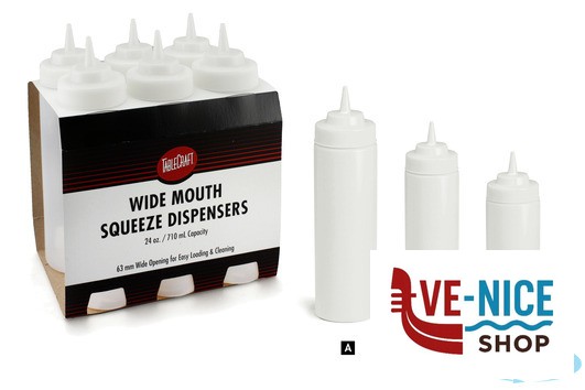 preparazione cibi DISPENSER 6 PEZZI BASE LARGA TRASPARENTE 709ML C12463C TABLECRAFT - immagine 4