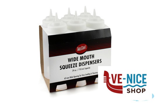 preparazione cibi DISPENSER 6 PEZZI BASE LARGA TRASPARENTE 709ML C12463C TABLECRAFT - immagine 2