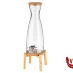 caraffe/decanter DISPENSER BEVANDE CON RUBINETTO INOX E COPERCHIO IN SUGHERO, COMPRENSIVO DI BASE IN LEGNO E SUGHERO SOTTOBICCHIERE APS  ASSHEUER POTT GMBH E CO KG